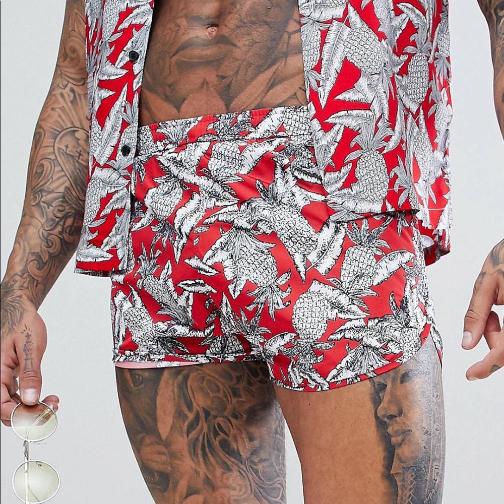 Religion Swim Shorts With Pineapple Print